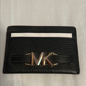 New with Tag Micharl Kors Black and Gold Card Holder
